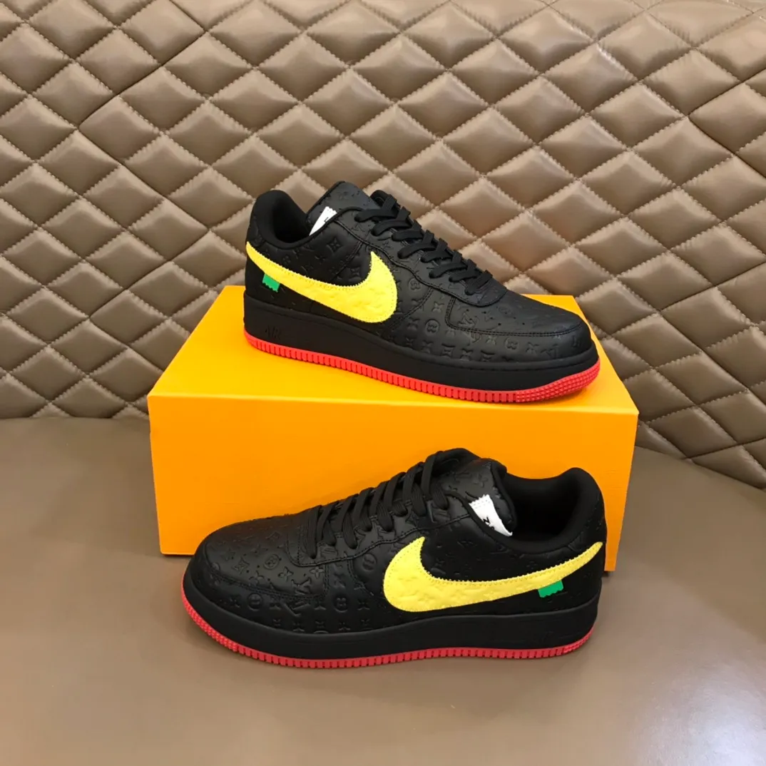 Men's shoes 💰p440 "*OUIS *UITTO*" x OFF-WHITE x Nike tripartite collaboration! Trendy and cool men's casual sports shoes with unrivaled color matching. The design idea basically continues the style of THE TEN. The Swoosh line and tongue label have a very familiar visual effect and are both fashionable and trendy! A must-have for fashionistas! The effect on your feet is absolutely stunning! Size: 38-45